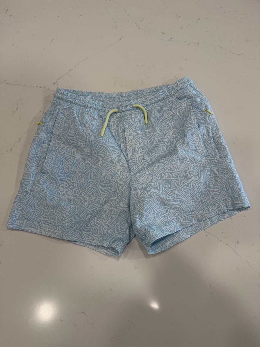 Birddogs Men’s Light Blue Printed Swim Shorts - Medium